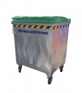 1100 Liter Euro Arm Pedal Metal Waste Container