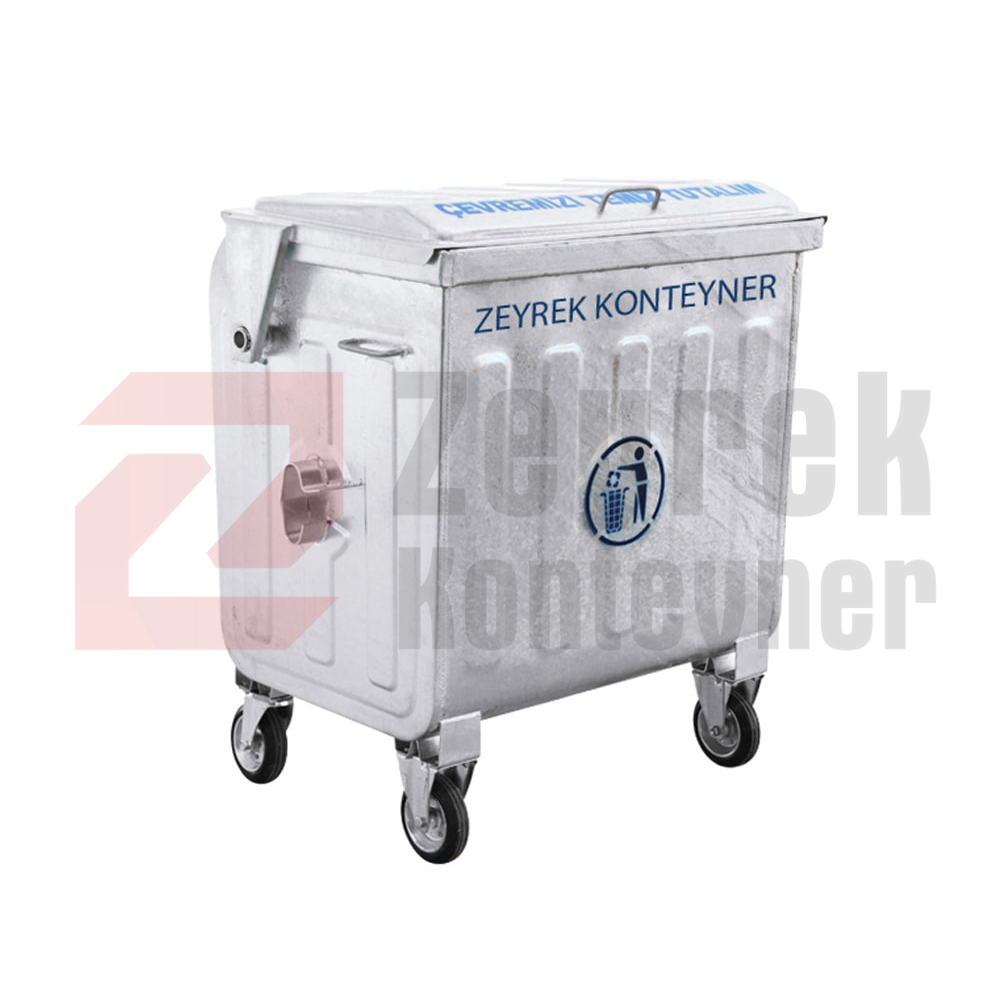 400 Litre Sıcak Daldırma Galvaniz Çöp Konteyneri