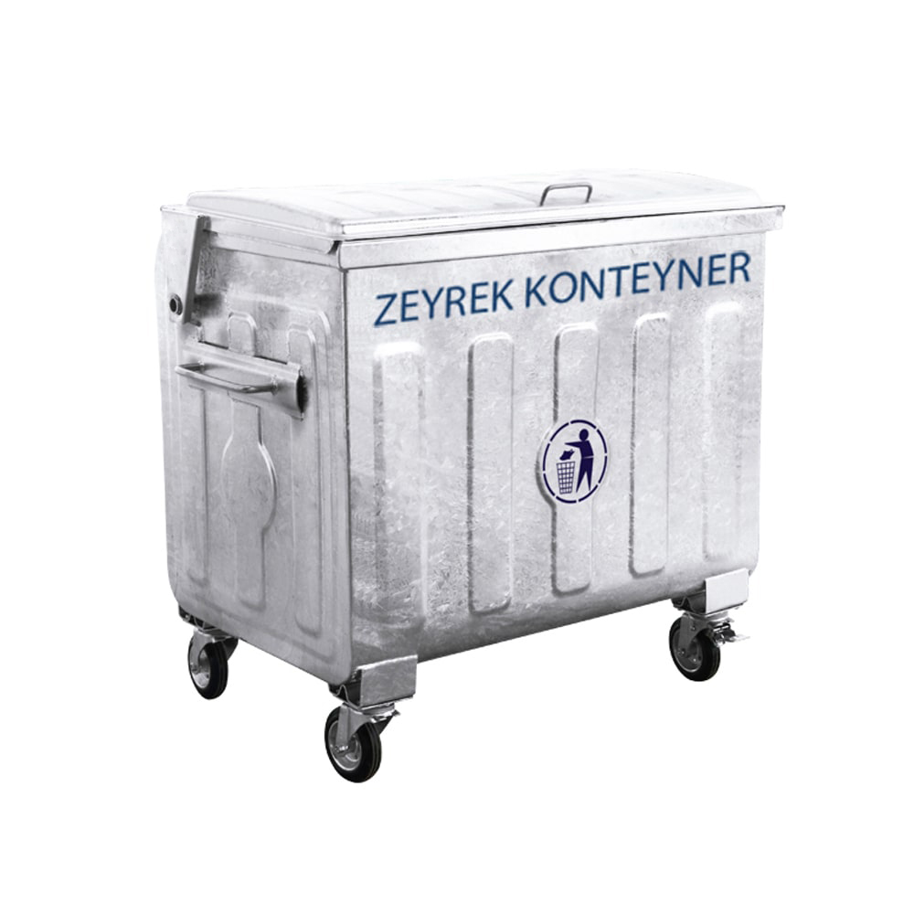 770 Litre Sıcak Daldırma Galvaniz Çöp Konteyneri