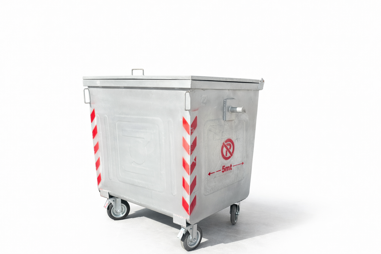 1100 Litre Metal Galvaniz Çöp Konteyneri